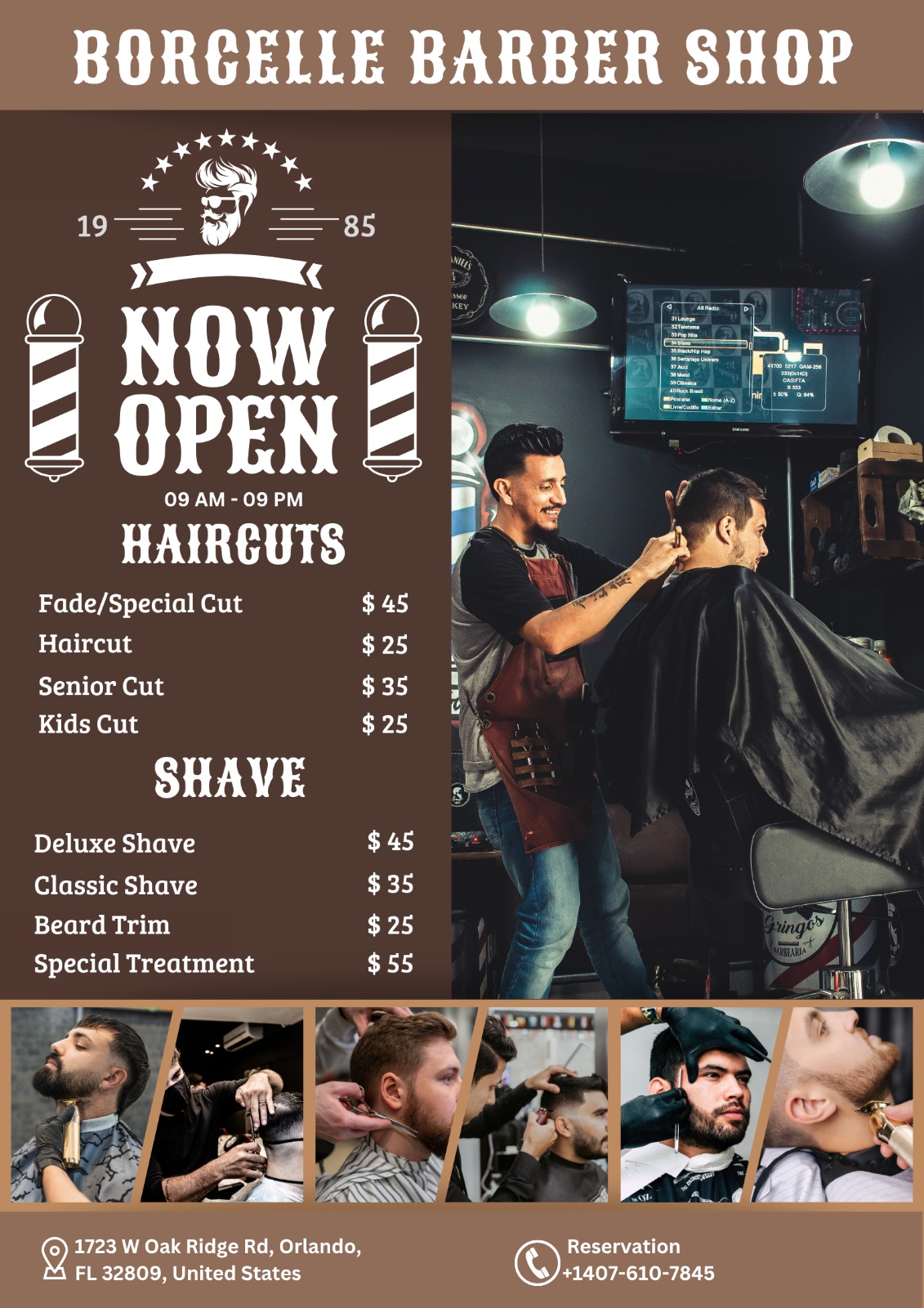 Borcelle Barber Shop — Now Open